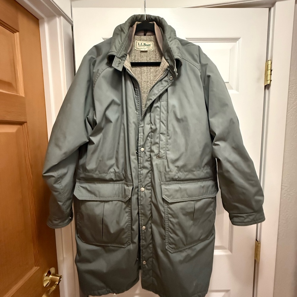 L.L. Bean Men's Military Green Field Coat